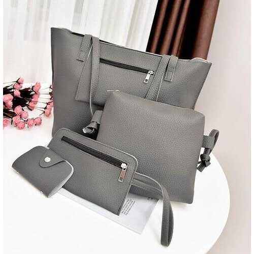 Uptown Handbag 4 In 1 Bags In A Bag - Color: SILVER SHADE