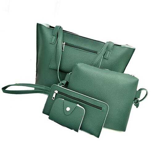 Uptown Handbag 4 In 1 Bags In A Bag - Color: HUNTER GREEN