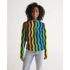 RAINBOW STRIPES Womens Hoodie Classic