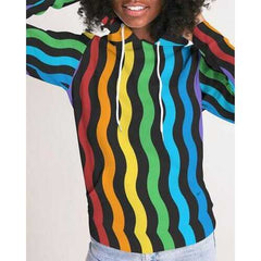 RAINBOW STRIPES Womens Hoodie Classic