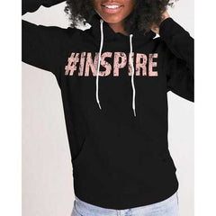 Inspire Black Pink Womens Hoodie