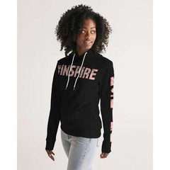 Inspire Black Pink Womens Hoodie