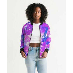 Womens Jackets, Cotton Candy Purple Style Bomber Jacket