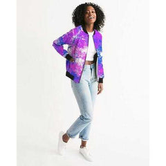 Womens Jackets, Cotton Candy Purple Style Bomber Jacket