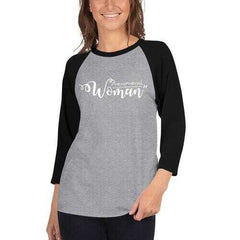 Womens Sport Tees, Phenomenal Woman Graphic Text Style Raglan Shirt