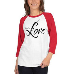 Womens Sport Tees,  Inspire Love Graphic Text Style Raglan Shirt