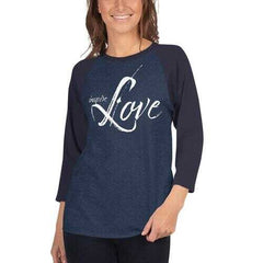 Womens Sport Tees, Inspire Love Graphic Text Style Raglan Shirt