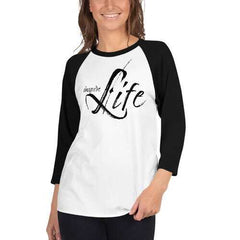 Womens Sport Tees, Inspire Life Graphic Text Style Raglan Shirt