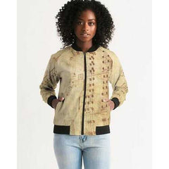 Womens Jacket, Musical Notes Style Bomber Jacket