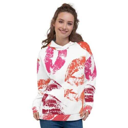 Womens Kisses Style Pullover Hoodie