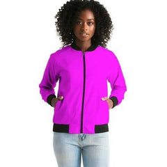 Hot Pink Womens Bomber Jacket