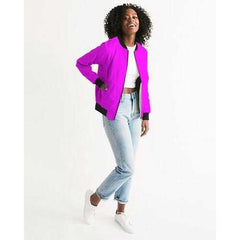 Hot Pink Womens Bomber Jacket