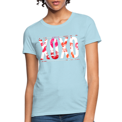 Womens T-Shirts, XOXO Graphic Style Multicolor Text Shirt