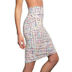 Womens Pencil Skirt, Colorful Stripe Style