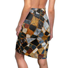 Womens Pencil Skirt, Mosaic Style