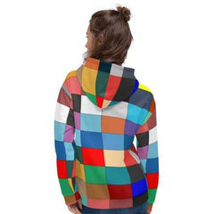 Womens Hoodies, Multicolor Block Style Hooded Shirt