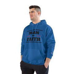 Mens Hoodies, Man of Faith Graphic Style Hooded Shirt