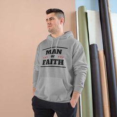 Mens Hoodies, Man of Faith Graphic Style Hooded Shirt