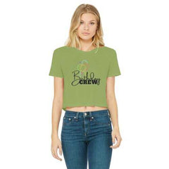 Birthday Crew Women's Classic Cropped Raw Edge T-Shirt