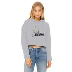 Birthday Crew Cropped Raw Edge Hoodie