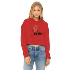 Birthday Crew Cropped Raw Edge Hoodie