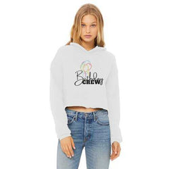 Birthday Crew Cropped Raw Edge Hoodie