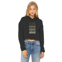 WoW WoW Cropped Raw Edge Hoodie