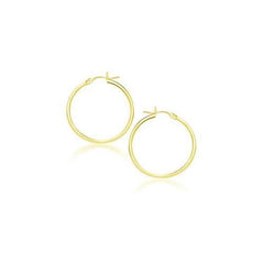 14k Yellow Gold Polished Hoop Earrings (20 mm)