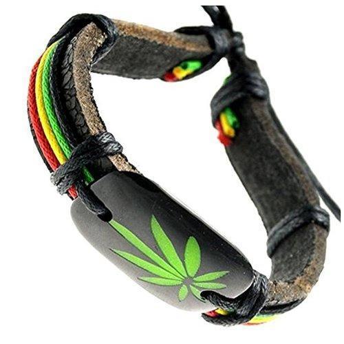 Rasta Colors Genuine Leather unisex Bracelet