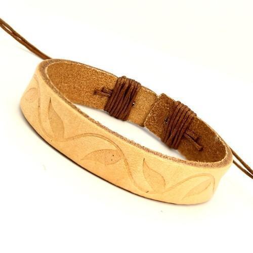 Beige Leather Bracelet