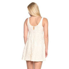 Women's Empire Waist Allover Lace Dress