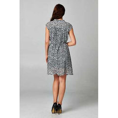 Women's Printed Tie Neck Dress