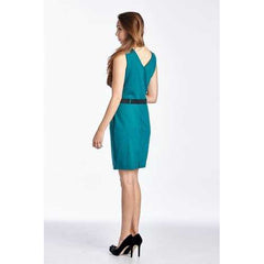 Women's Sleeveless Ponte Colorblock Dress