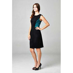 Women's Sleeveless Ponte Colorblock Dress