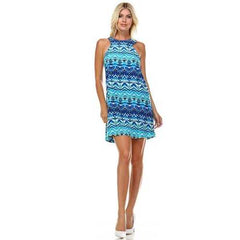 Women's High Neck Cut-Out Sleeveless Dress