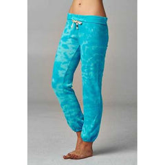 Women's Printed Tie Dye Foldover Waistband French Terry Sweatpants