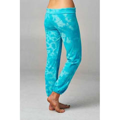 Women's Printed Tie Dye Foldover Waistband French Terry Sweatpants