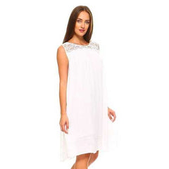 Women's Crochet Sleeveless Tunic Dress