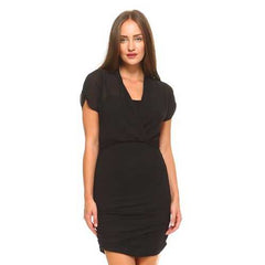 Women's Elastic Waist Cross T-Shirt Dress