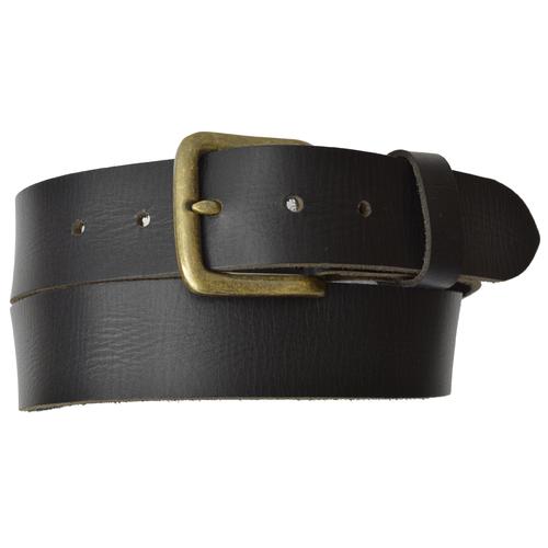 AFONiE Genuine Leather Belt with Bronze Buckle