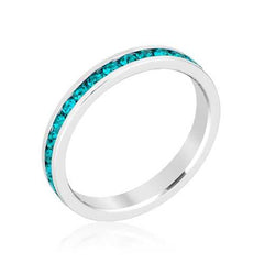 Stylish Stackables with Turquoise Crystal Ring