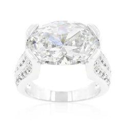 Oval Triplet Cubic Zirconia Ring