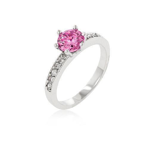 Petite Pink Engagement Ring