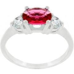 Oval Quartet Cubic Zirconia Ring