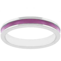 Fuchsia Enamel Eternity Ring