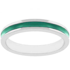 Green Enamel Eternity Ring