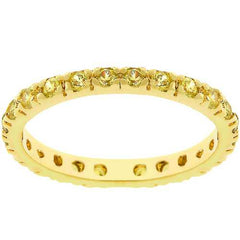 Yellow Cubic Zirconia Eternity Ring