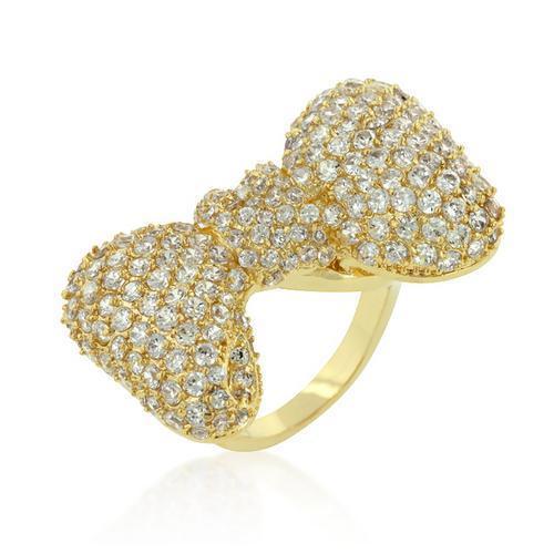 Bow Tie Cubic Zirconia Ring