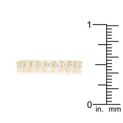 Goldtone Cubic Zirconia Eternity Band