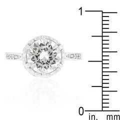 Royal Crest Filigree Cubic Zirconia Ring